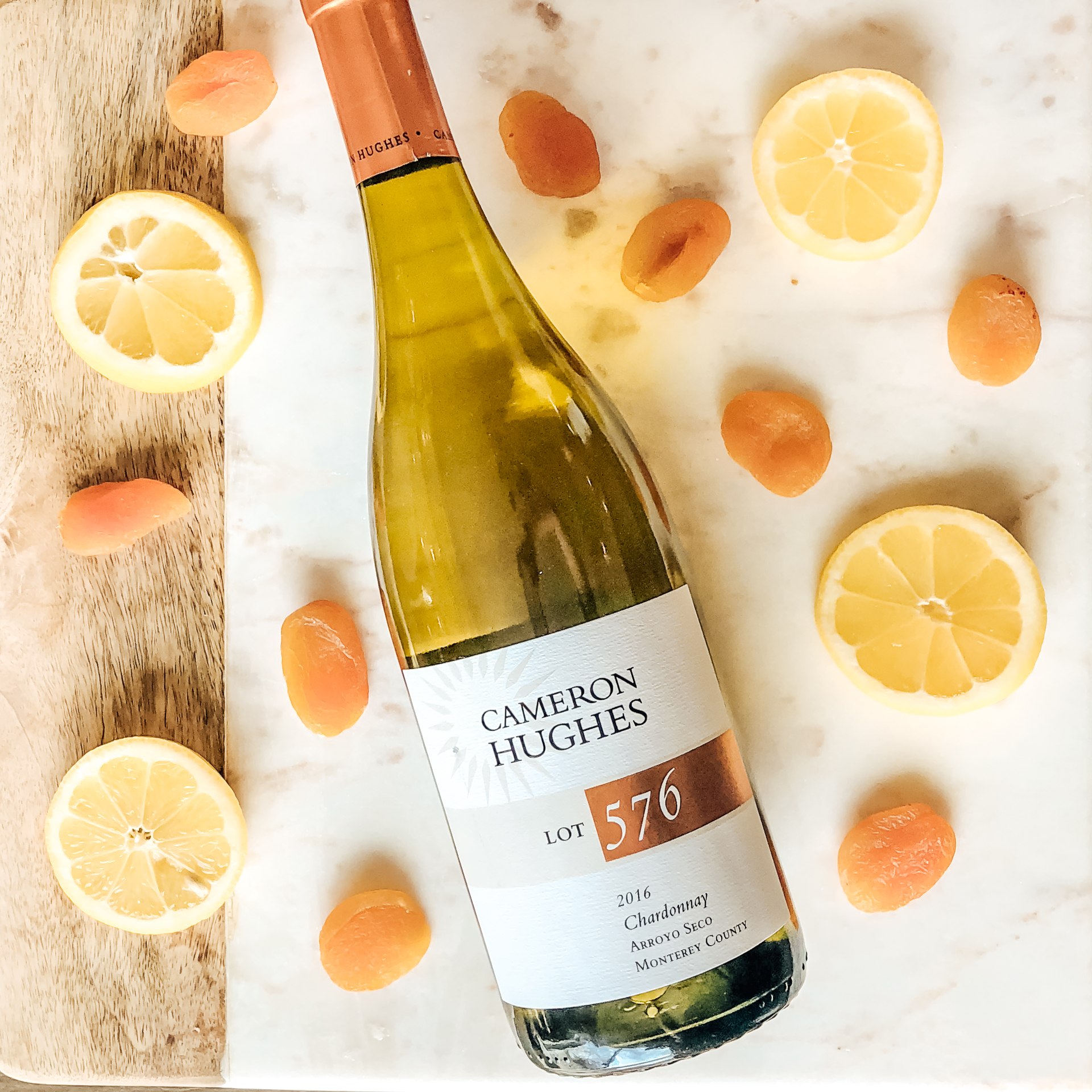 Cameron Hughes Lot 576 Chardonnay with lemons and dried peaches