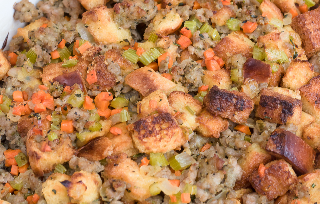 Silly girl sausage stuffing with all the fixings