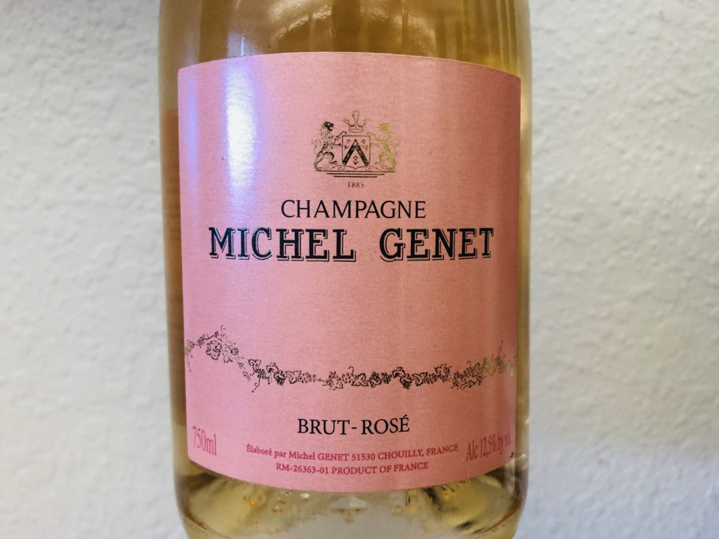 A bottle of Champagne Michael Genet Brut-Rose