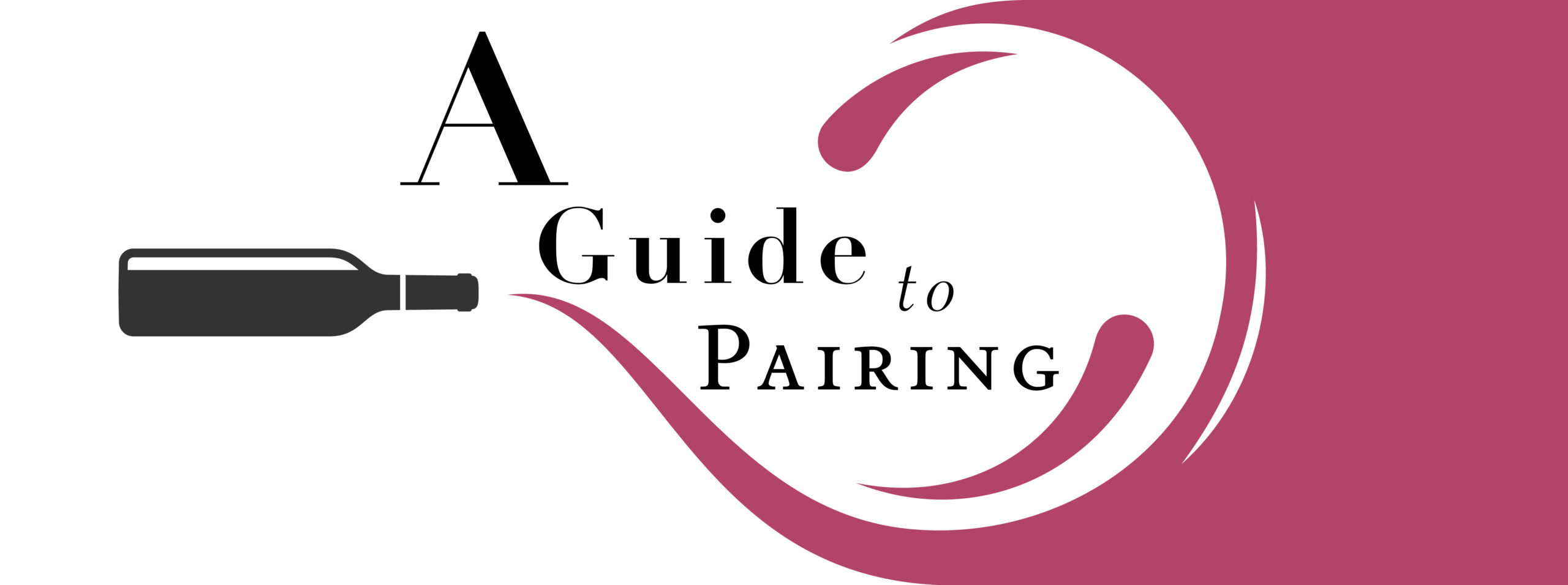 A Guide to Pairing graphic in red with a wine bottle
