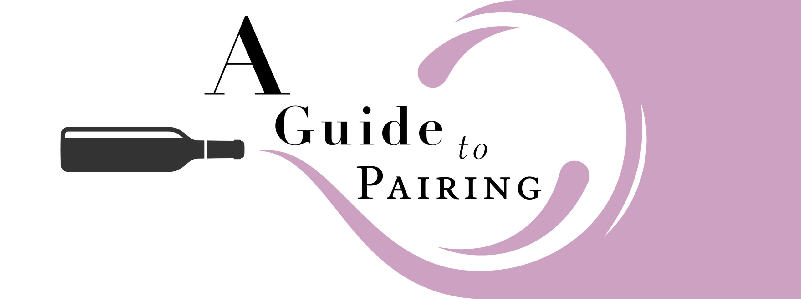 A Guide to Pairing graphic in pink with a wine bottle