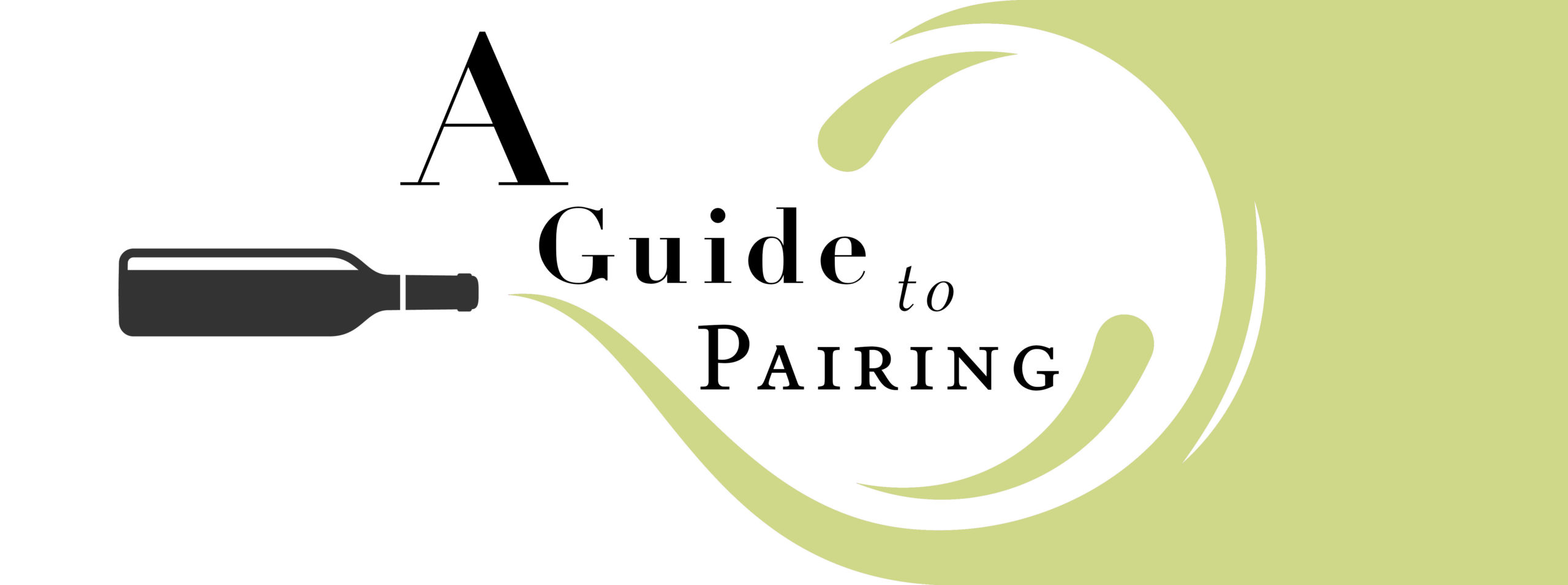 A Guide to Pairing graphic in green with a wine bottle