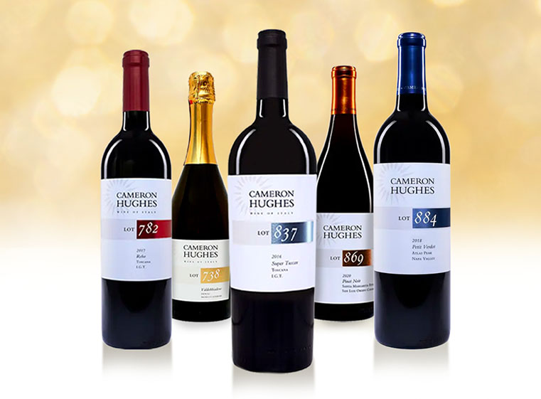 Lineup of 5 Award-winning wines from Cameron Hughes